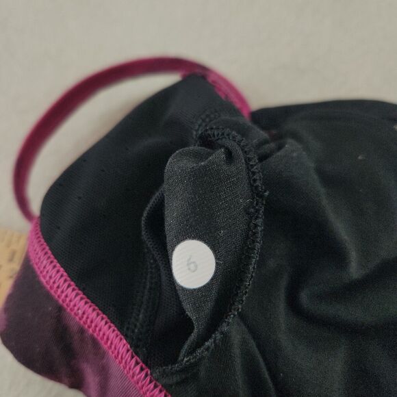 Lululemon Sweaty Endeavor Bra Blooming Pixie Raspberry Black Size 6 Run Support - Picture 6 of 7